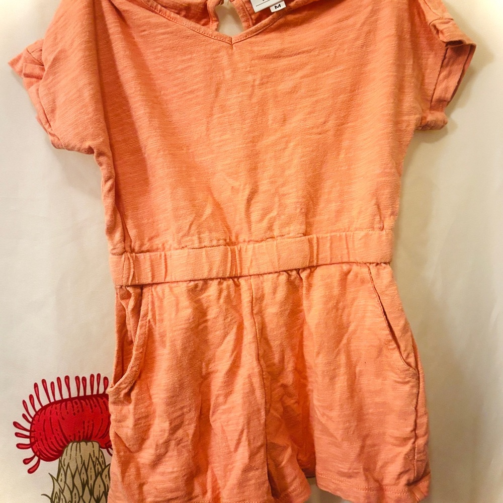 Vibrant Coral Kids Romper